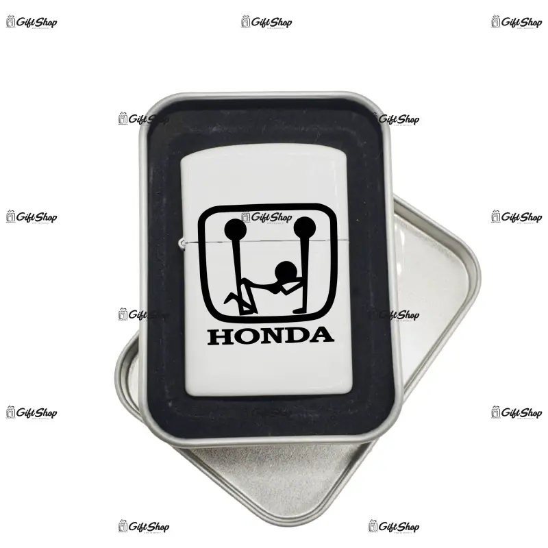 Honda, bricheta metalica gravata laser cu mesaj